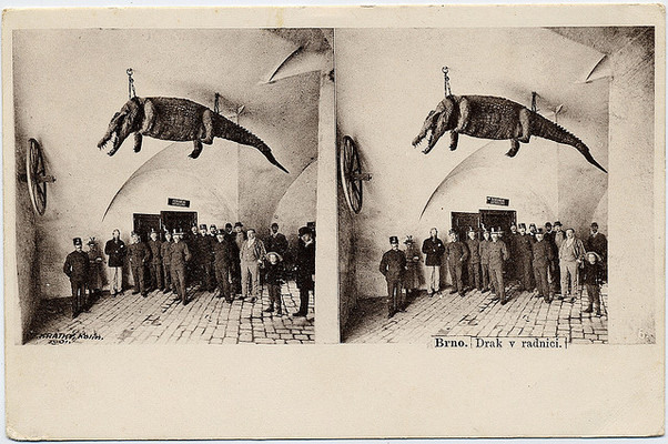 Postal del Ayuntamiento de Brno, 1901.