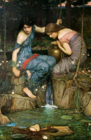 Ninfas encuentran la cabeza de Orfeo (ca. 1900), de John William Waterhouse.