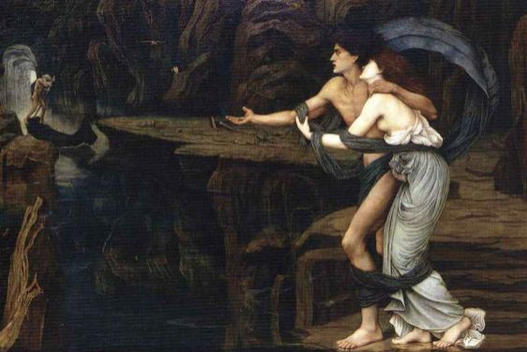 Orfeo y Eurídice a orillas de la Estigia (1878), de John Roddam Spencer Stanhope.