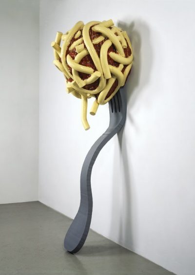 Claes Oldenburg, Leaning Fork With Meatball and Spaghetti, 1994